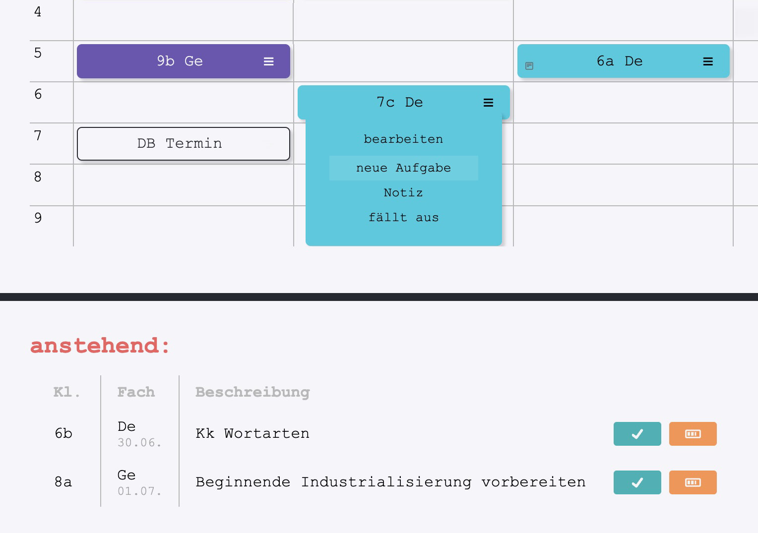 Eduplanio Aufgaben erstellen